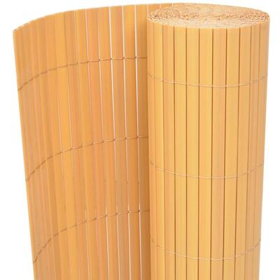 Gartenzaun Doppelseitig PVC 90×300 cm Gelb vidaXL Image
