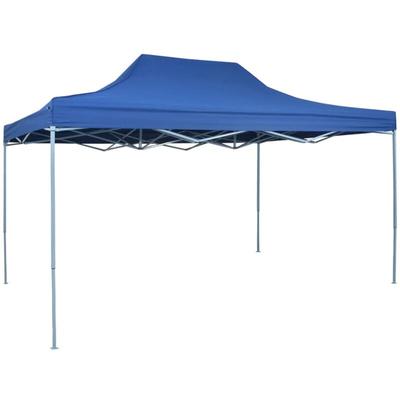 Profi-Partyzelt Gartenzelt Faltbar 3×4 m Stahl Blau Vidaxl Image