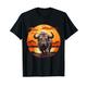 Buffalo Nature Farbenfroher Sonnenuntergang Savanne Wildlife Safari Bison T-Shirt