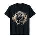 Buffalo Zeichnung Tierdruck Bison Wildlife Splash Motiv T-Shirt