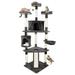 BIN24 79in Cat Tree Tower for Indoor Cats Multi-Level Cat Furniture Condo Kitten Kitty Pet House with Scratching Posts Plush Perch Condo and Hammock