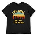 Life Goal Pet All The Dogs Hats for Men Washed Distressed Baseball Caps Soft Washed Workout Hats Breathable Shirt Black M