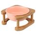Dog Bowl Ceramic Cat Food Bowl with Wood Stand Elevated Cat Bowl Dog Food Bowl Water Bowl