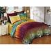 Swanson Beddings Rainbow Tree 7pc Duvet Bedding Set: One Duvet Cover Two King Pillow Shams and Two Pairs of Standard Shams (King 7)