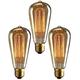 6pcs 3pcs Retro Dimmable Edison Bulb E27 40W Gold Spiral Filament ST64 Ampoule Lamp Incandescent Chandelier Decorative Lightin