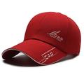 Men's Baseball Cap Sun Hat Trucker Hat Navy Blue Red White Polyester / Cotton Blend Fashion Casual Street Daily Letter Adjustable Sunscreen Breathable