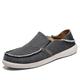 Men's Loafers Slip-Ons Slip-on Sneakers Walking Casual Daily Canvas Breathable Booties / Ankle Boots Loafer Black Grey Khaki Gray Summer Spring