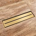 12 Inch Rectangular Bathroom Shower Floor Drain Golden Strainers Bath Hotel Drain