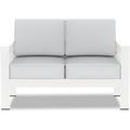 Outdoor Aluminum Set 5 Pieces Patio Sectional Conversation Chat Sofa Modern Seating Set with Coffee Table