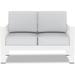 Outdoor Aluminum Set 5 Pieces Patio Sectional Conversation Chat Sofa Modern Seating Set with Coffee Table