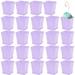 Zhuge 24 Pack Plastic Square Nursery Pots 3 Inch Plastic Plant Pots Flower Pot with Tray Saucer for Indoor Outdoor Garden Office Decorï¼Œpurple