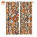 Paisley Pattern Indian Ethnic Wind Pattern Flowers Retro Window Curtains Living Room Outdoor Fabric Drapes Curtain Home Decor
