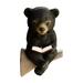 Xchenda Desktop Ornament Solar Charging Baby Bear&Koala Reading Book Sculpture Resin Animal Statue Outdoor Decoration With Solar LED Lights Yard Art Sculpture For Yard Patio Porch Decoration