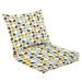 Outdoor Deep Seat Cushion Set 24 x 24 Retro seamless pattern Mid century modern style Abstract repeating for Deep Seat Back Cushion Fade Resistant Lounge Chair Sofa Cushion Patio Furniture Cushion