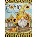 Sweet Gnome Sunflower Spring Summer Small Decorative Garden Flag Bee Honey Yard Home Outside Stripe Decoration 12x18h