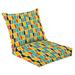 Outdoor Deep Seat Cushion Set 24 x 24 Mid century fifties modern square retro colors seamless pattern Deep Seat Back Cushion Fade Resistant Lounge Chair Sofa Cushion Patio Furniture Cushion