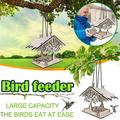 Sueyeuwdi Hanging Bird Outside for Garden with Roof Yard Decoration Garden Feeder Shaped Patio Garden Gardening Supplies Garden Decor 27*21*3cm