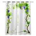 Spring Vine Small Flowers Shrub Blue Purple Window Curtains Dark Bathroom Kitchen Drapes Decor Outdoor Curtains Window Valances