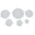6 Pcs Silicone Stretch Lids High Temperature Resistance Round Reusable Silicone Lids for Refrigerator Microwave Oven Silicone Cover 6 Pcs