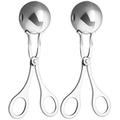 Meatball Making Tongs 2 Pcs Rice Maker Stainless Steel Kitchenware Tool Tools Utensil Meatballs 304