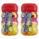 Mentos RED FRUIT & LIME Sugar-Free Chewing Gum with Xylitol 50 Piece Bottle 3.53Oz. (Pack Of 2)