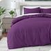 Bare Home Luxury Duvet Cover and Sham Set - Premium 1800 Collection - Ultra-Soft - King/Cal King Plum 3-Pieces