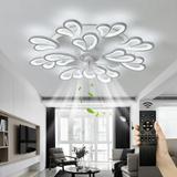 34.6 Ceiling Fan with Lights and Remote Control Bladeless Ceiling Fan Lights Modern Flush Mount Ceiling Fan 6-Speed Wind 3 Color Temperature Low Profile Ceiling Fan Lights for Living Room