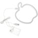 Apple Neon USB Night Lamp Emblems Decor Bedside Room Children s White Plastic