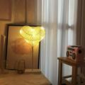 Sueyeuwdi Lamp Lamp Table Lamp Heart Night Decorative Small Led Diy Light Rattan Modeling Led Light Room Decor Desk Decor White 41*23*7cm