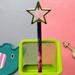 8 Piece Cute Cartoon Crystal Five-pointed Star Bear Gel Ink Pens Stationery Material Office School Supplies Gel Pen Pink Black