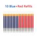 12Pcs Set Gel Pens Set Pen Fine Line Back Yo school Office Accessories For Writing Japanese Korean Stationery Art Supplies Refills Set 6--20PCS