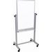 Mobile Magnetic Whiteboard On Wheels Standing Double-Sided Dry Erase White Board For Teachers Students Children Classroom Office - 24 W X 36 H