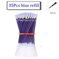 Gel Pen Set School Supplies Black Blue Red Ink Color 0.5mm Ballpoint Pen Kawaii Pen Writing Tool School Office Stationery 35Pcs Blue Refill B