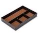 Qtmnekly 4 Slots Desk Drawer Organizer Pu Leather Drawer Storage Organizer Divider for Office Desk Supplies Value Collection and Accessories Storage Desktop Organizer Tray(Brown)