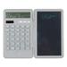 6 Inch Calculators 12 Digit Memo Lock Function Key Silence Dual Power Supply Desktop Calculator with Notepad for Office Black