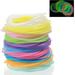 100 Pieces Luminescent Silicone Jelly Bracelet Hair Ties Multicolor Rainbow Silicone Wristband Bracelet Wrist Armband Retro Bracelet Bands for Girls Women