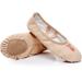 Nexete Ballet Shoes Split-Sole Slipper Flats Ballet Dance Shoes for Toddler Girl & Women in Gold Gold Glitter Silver Pink Pink Glitter Rose Gold Nude Colors