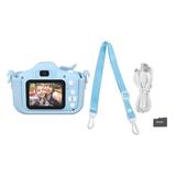 Kids Camera Dual Camera 2.0in IPS Screen 1080P Video Camera Toy with 32G Memory Card Blue