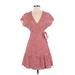 Old Navy Casual Dress - Wrap: Red Hearts Dresses - Women's Size X-Small Petite