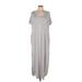 Love Kuza Casual Dress - Maxi: Gray Stripes Dresses - Women's Size Medium