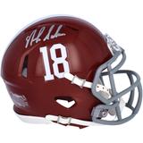 Nick Saban Alabama Crimson Tide Autographed Mini Helmet - Steiner Sports