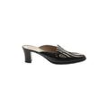 Etienne Mule/Clog: Slip-on Chunky Heel Casual Black Shoes - Women's Size 7 - Almond Toe