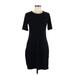 Old Navy Casual Dress - Sheath Crew Neck Short sleeves: Black Print Dresses - Women's Size Medium