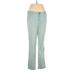 Eddie Bauer Khaki Pant: Teal Solid Bottoms - Women's Size 8