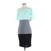 Lularoe Casual Dress - Sheath Scoop Neck Short sleeves: Teal Marled Dresses - New - Women's Size Small