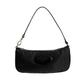 PRADA Engraved Nylon Leather Handbag Clutch Bag Pouch Black 70067