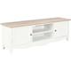 Meuble télé buffet tv télévision design pratique blanc 120 cm bois - Blanc