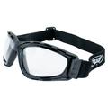 Global Vision Eyewear Trip Safety Motorcycle Goggles Black Padded Frames Clear Lenses