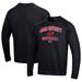 Men's Under Armour Black Lamar Cardinals All Day Arch Softball Fleece Raglan Pullover Sweatshirt