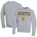 Men's Champion Gray Rochester Yellow Jackets Stack Logo Softball Powerblend Pullover Sweatshirt